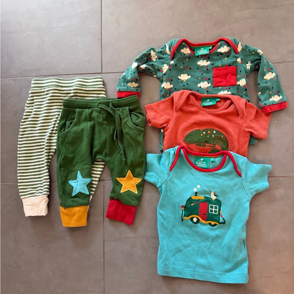 Little Green Radicals clothing bundle 9-12